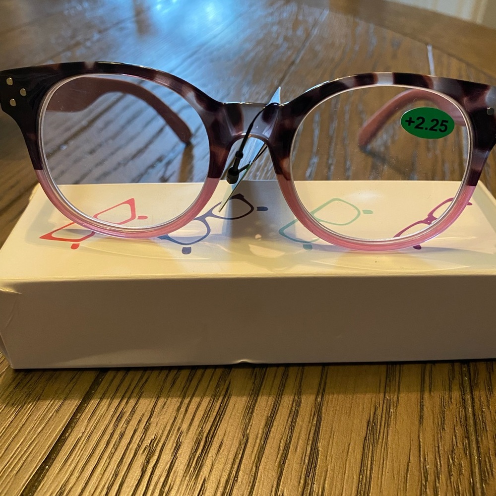 Stylish Light Purple/ Tortoise Reading Glasses- Strength + 2.25